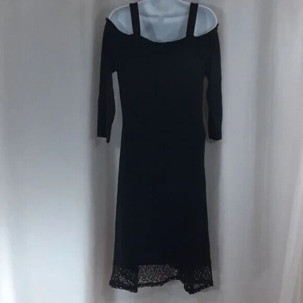 Cupio size medium black cold shoulder dress * - Picture 4 of 15